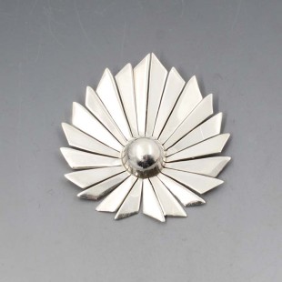 Silver art deco style brooch